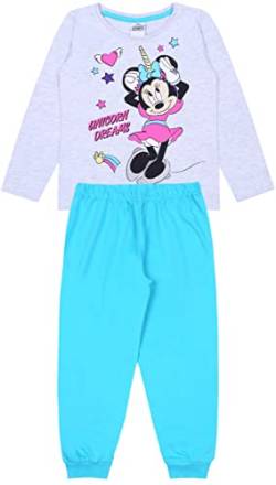 Grau-türkisfarbenes Pyjama/Schlafanzug für Mädchen Minnie Mouse Disney 4 Jahre von sarcia.eu