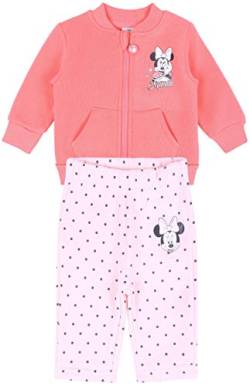 Korallenroter, getupfter Jogginganzug Disney Minnie Mouse 3 Monate von sarcia.eu