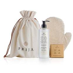 Prija Geschenkpackung mit Körperpflegeprodukten Glättender Badehandschuh Wellness Set Für Frauen Beauty Set (Kit 4.) von sarcia.eu