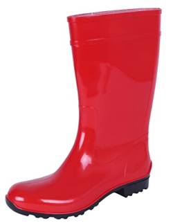 Rote lange Gummistiefel Regenstiefel Gartenschuhe Regenschuhe bequem wasserdicht ILSE LEMIGO 41 EU 7,5 von sarcia.eu