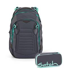 Satch Match Schulrucksack Set 2tlg. mit Schlamperbox (Mint Phantom) von satch