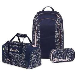 satch Air Schulrucksack Set 3tlg. inkl. Schlamperbox und Sporttasche (Bloomy Breeze) von satch