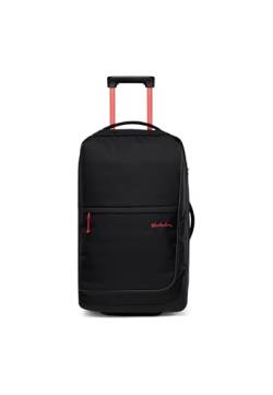 satch Flow M Trolley Koffer Handgepäck 35 l 54x32x23 cm oder Koffer groß 55 l 65x37x29 cm, inkl. Wäschebeutel, Reisegepäck Fire Phantom - Schwarz von satch