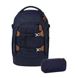 satch Pack Schulrucksack Set 2tlg. mit Schlamperbox (Nordic Blue Skandi Edition) von satch