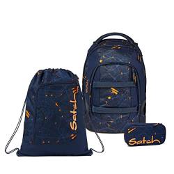 satch Pack Schulrucksack Set 3tlg. mit Schlamperbox und Sportbeutel (Urban Journey) von satch