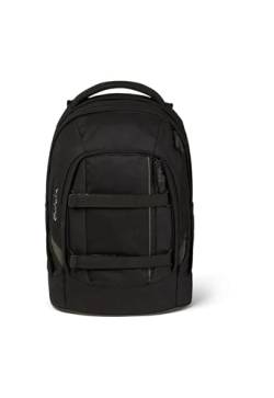 satch pack Schulrucksack ab 5. Klasse ergonomisch 30L Stauraum standfest Organisationstalent Blackjack - Schwarz von satch