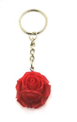 schmuck-stadt Rosen Schlüsselanhänger Blüte Taschenanhänger rot von schmuck-stadt