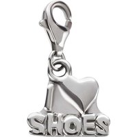 schmuck23 Charm-Einhänger Charm Anhänger I love shoes 925 Silber Kettenanhänger (1-tlg), Für Armband, Halskette oder Schlüsselanhänger von schmuck23