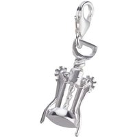 schmuck23 Charm-Einhänger Charm Anhänger Korkenzieher 925 Silber Kettenanhänger (1-tlg), Für Armband, Halskette oder Schlüsselanhänger von schmuck23
