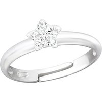 schmuck23 Fingerring Kinder Ring Kristall Stern 925 Silber, Kinderschmuck Silberring Damen Mädchen Geschenk von schmuck23