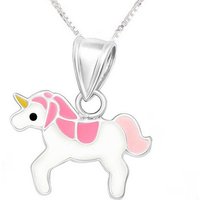 schmuck23 Kettenanhänger Anhänger Kette Einhorn 925 Silber Kinder Mädchen (Halskette mit Anhänger), Silberanhänger Kettenanhänger Kinderschmuck Halskette von schmuck23