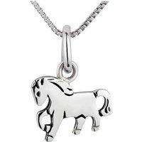 schmuck23 Kettenanhänger Anhänger Kette Pony Pferd 925 Silber Kinder Mädchen (Halskette mit Anhänger), Silberanhänger Kettenanhänger Kinderschmuck Halskette von schmuck23