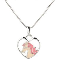 schmuck23 Kettenanhänger Anhänger Kette Pony Pferd Herz 925 Silber Kinder Mädchen (Halskette mit Anhänger), Silberanhänger Kettenanhänger Kinderschmuck Halskette von schmuck23