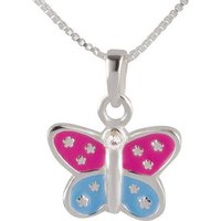 schmuck23 Kettenanhänger Anhänger Kette Schmetterling 925 Silber Kinder Mädchen (Halskette mit Anhänger), Silberanhänger Kettenanhänger Kinderschmuck Halskette von schmuck23