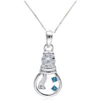 schmuck23 Kettenanhänger Anhänger Kette Schneemann Weihnachten 925 Silber, Silberanhänger Symbol Glücksbringer Liebe Damen Mädchen Halskette Kette Panzerkette von schmuck23