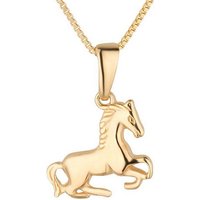 schmuck23 Kettenanhänger Anhänger Pferd Pony 925 Silber gold Kinder Mädchen Damen (Halskette mit Anhänger), Silberanhänger Kettenanhänger Kinderschmuck Halskette von schmuck23