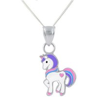 schmuck23 Kettenanhänger Kette Anhänger Einhorn 925 Silber Kinder Mädchen (Halskette mit Anhänger), Silberanhänger Kettenanhänger Kinderschmuck Halskette von schmuck23