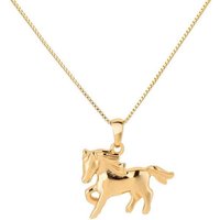 schmuck23 Kettenanhänger Kette Anhänger Pferd Pony 925 Silber gold Kinder Mädchen (Halskette mit Anhänger), Silberanhänger Kettenanhänger Kinderschmuck Halskette von schmuck23