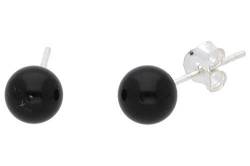 Onyx Schmuck (Ohrringe) Onyx Ohrstecker 925er Sterling-Silber Modellnummer 1224 von schoener-mineralienschmuck / Edelsteinschmuck