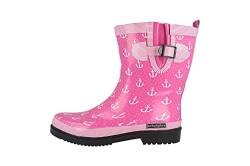 schuhplus Gummistiefel in Übergrößen Pink Marleen-Fuchsia-Weiß große Damenschuhe, Größe:45 von schuhplus