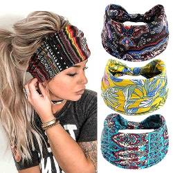 scicent Breit Stirnbänder Running YoganHead Schals Stylish Elastic Head Wraps Boho Stretchy Turban Haarbänder für Frauen Mädchen, 14333 von scicent