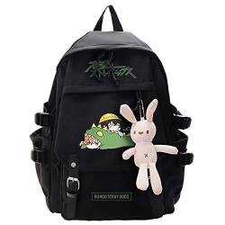 Anime Bungo Stray Dogs Nylon Schwarz Rucksack, Street Style Große Kapazität Schultasche College Tasche, Schwarz-8, One size von sdfsdfsd