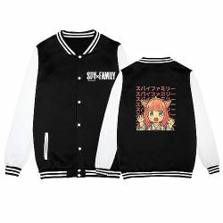 Anime SPY×Family Cartoon Baseball Jacke,Unisex Schwarz Sweatshirt Verwendet Für Manga Fans Geschenke Cosplay von sdfsdfsd