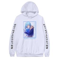 sdfsdfsd Anime Manga That Time I Got Reincarnated as a Slime Cartoon Hoodie, weißes Sweatshirt für Fans Cosplay Geschenke, Weiß-4, M von sdfsdfsd