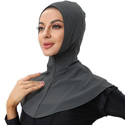 seafanny Damen Swim Hijabs Volldeckender Schwimmschal Sonnenschutz Dunkelgrau von seafanny
