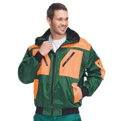 securesse Pilotenjacke 4 in 1-Funktion, forstgrün/orange, Größe XXXL von securesse