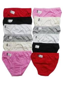 seher yıldızı s şekli TUTKU - NEVRA Unterhosen Damen Baumwolle Kontrastfarbe Pantys Mehrpack Bequeme Frauen Unterwäsche 12er Pack M/L One Size von seher yıldızı s şekli