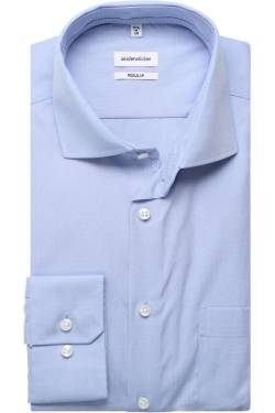 Seidensticker Regular Fit Hemd hellblau, Einfarbig von seidensticker
