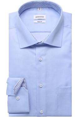 Seidensticker Regular Fit Hemd hellblau, Einfarbig von seidensticker