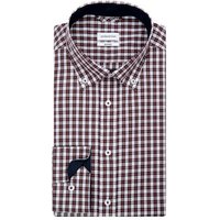 seidensticker Businesshemd Shaped Shaped Langarm Button-Down-Kragen Karo von seidensticker