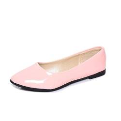 seiveini Damen Ballerina Bequeme Slip On Flach Damen Geschlossene Ballerinas Flach Freizeit Tanzschuhe Frauen Flats Halbschuhe Damen Ballerinas Elegant Flache Schuhe B Rose 42 EU von seiveini