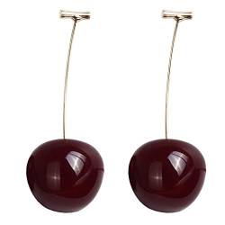 3D Red Cherry Stud Ohrringe Cute Fruit Baumeln Ohrringe Charm Schmuck Geschenk Ohrringe für Frauen Mädchen von seluluory
