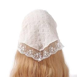 Floral Haar Schal Stirnbänder für Frauen Spitze Haar Bandannas Stirnbänder Haarband Dreieck Kopftuch Haar Zubehör von seluluory