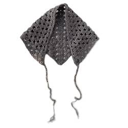 Floral Häkeln Bandanas Stirnbänder für Frauen Kopf Kopftuch Haar Schal Gestrickt Dreieck Kopftuch Haar Zubehör von seluluory