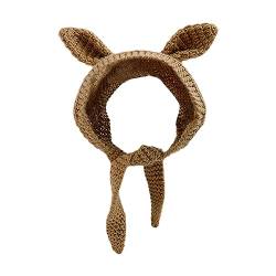 Haar Schal Stirnbänder für Frauen Kaninchen Ohr Haarband Häkeln Rechteck Stirnband Elastische Haarbänder Haar Zubehör von seluluory