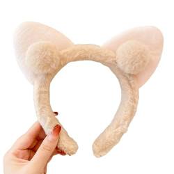 Katzenohren Stirnbänder Plüsch Stirnbänder Katzenohren Halloween Stirnband Haarschmuck für Mädchen Urlaub Party Kopfbedeckung von seluluory