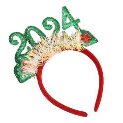Neujahr 2024 Haar Hoop Festival Frauen Make-up Stirnband für Fotografie Weihnachten Party Haar Zubehör von seluluory