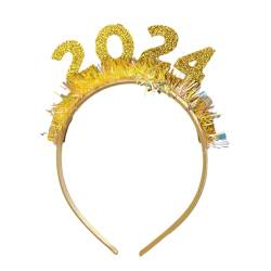 Weihnachten Stirnband Neujahr 2024 Haar Hoop Frauen Make-up Stirnband für Fotografie Weihnachten Party Haar Zubehör von seluluory