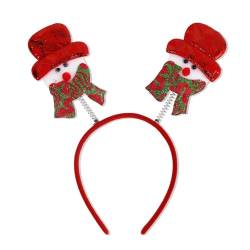 Weihnachten Thema Stirnband Bowknot Schneemann Hairhoop Party Requisiten Zubehör Festival Party Haarband Urlaub Kopfbedeckung von seluluory
