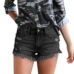 semen Damen Jeans Shorts Sommer High Waist Bermuda Shorts Teenager Mädchen Denim Kurze Hose Hotpants Frauen Hoch Taille Jeanshose von semen