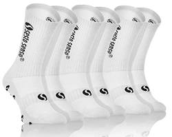 sesto senso 3 Paar Sportsocken Weiss Herren Damen Bunte Wadensocken Baumwolle 43-46 White von sesto senso