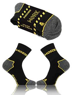 sesto senso Arbeitssocken Sneaker 6/12 Paar Baumwolle Kurze Robuste Socken Verstärkte Ferse und Spitze 12 Pack 43-46 von sesto senso