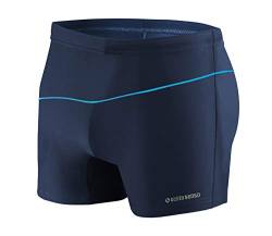 sesto senso Badehose Herren Eng Wettkampf Wasserdicht Schwimmhose M bis 4XL Enganliegende Bademode BD 314 M Navy Blau von sesto senso