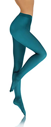 sesto senso Damen Strumpfhose Türkis Bunte 40 DEN Blickdicht Microfaser XL Copper von sesto senso