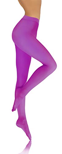 sesto senso Damen Strumpfhose Violette Bunte 40 DEN Blickdicht Microfaser XL Azalea von sesto senso