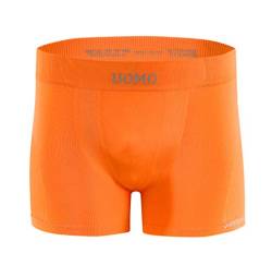 sesto senso Herren Boxershorts Komfortable Retroshorts Basic Unterhose Unterwäsche für Männer S/M Orange von sesto senso